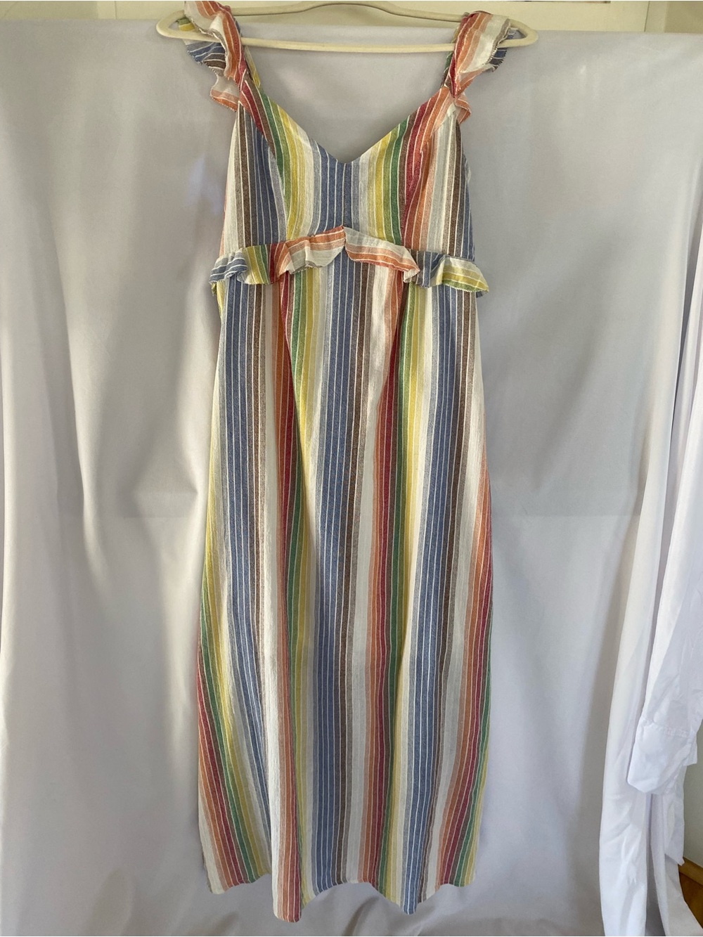 For The Republic Rainbow Striped 100% Cotton Sundress